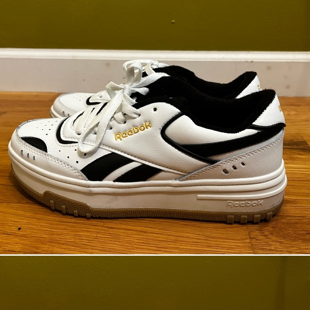 Reebok Kids White and Black Sneakers